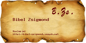 Bibel Zsigmond névjegykártya